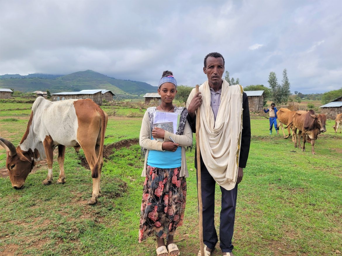 Eyerus mit ihrem Vater, Äthiopien