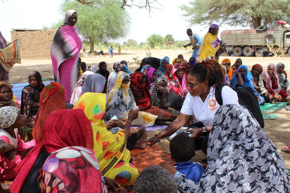 Geflüchtete Frauen und Kinder aus dem Sudan im Tschad