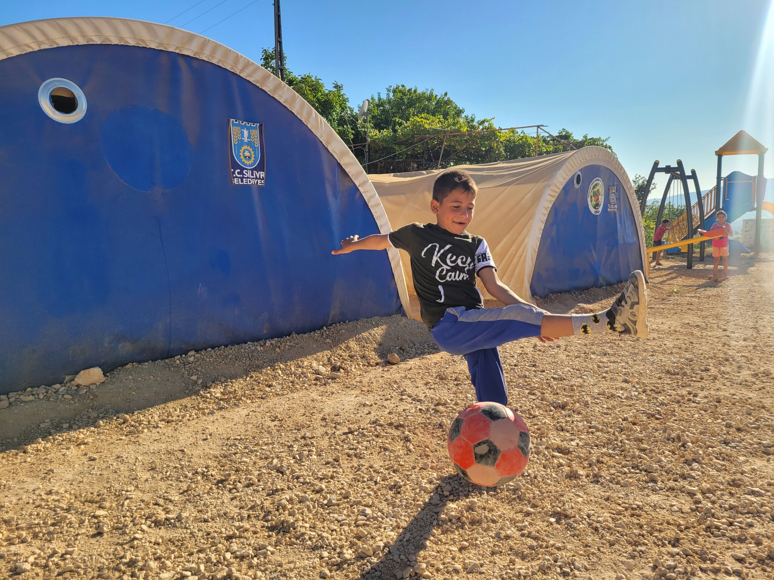 RS103119_Türkiye 6 months earthquake Hatay Hüsameddin children Yusuf football