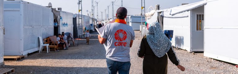 CARE und die EU versorgen die Menschen nach dem Erdbeben mit Nothilfe und Hilfsgütern.