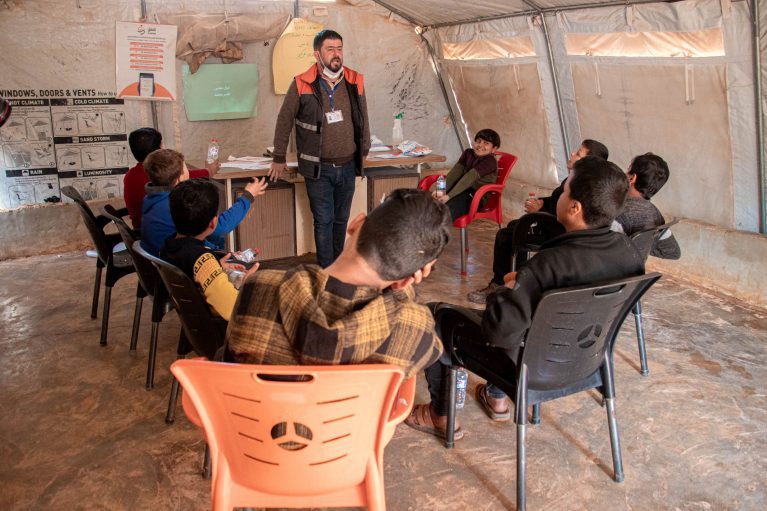 Hussain beim CARE-Trainingsprogramm in Nordsyrien